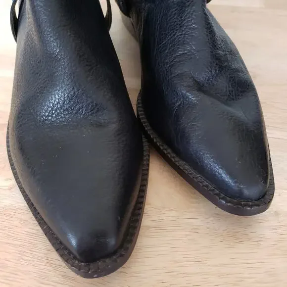 Vintage Glace'e Genuine Leather Western Boots Low Shaft Cowboy Boot Size 8 - Picture 2 of 11